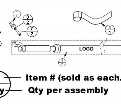 SECO Carlson Aluminum BiPod and Tripod parts diagram