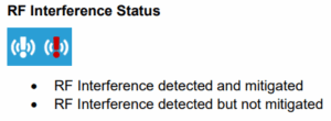 Carlson Viking WEB UI RF Interference indicator
